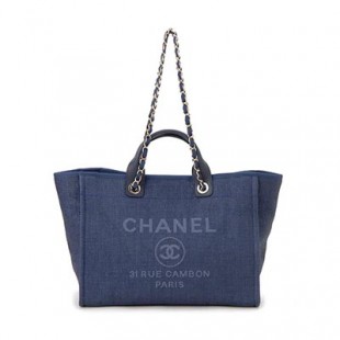 シャネル CHANEL トートバッグ A66941-Y84117-5B749 チェーンショルダー キャンバストート ネイビー - 商品画像 2