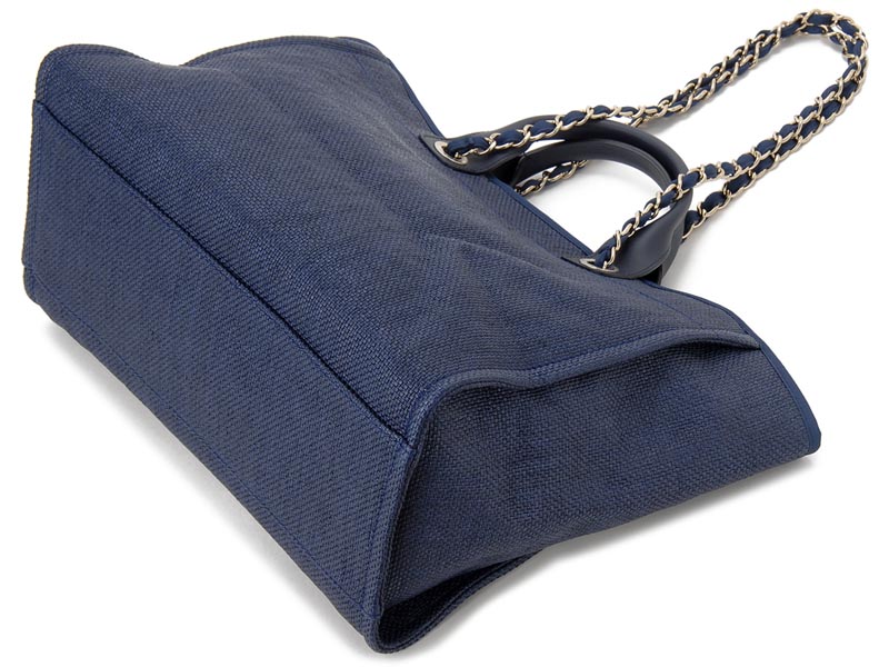 シャネル CHANEL トートバッグ A66941-Y84117-5B749 チェーンショルダー キャンバストート ネイビー - 商品画像 3
