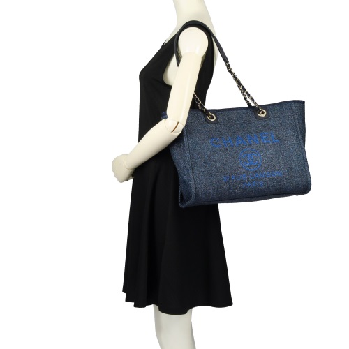 シャネルスーパーコピー CHANEL トートバッグ ドゥーヴィル ブルー A67001 Y33437 5B746 - 商品画像 1