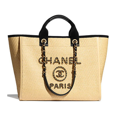 シャネル バッグ レディース CHANEL トートバッグ ドーヴィル ベージュ/ブラック A67001 B05086 NB586 - 商品画像 4