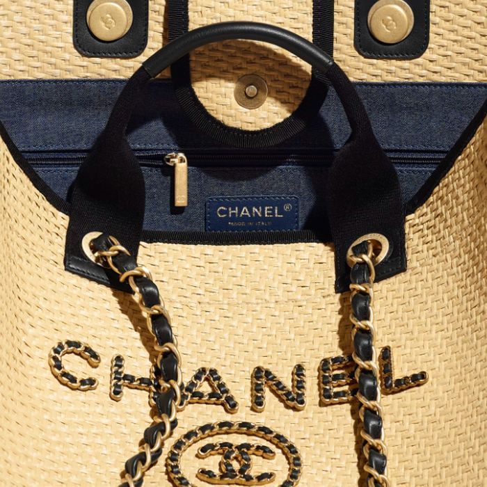 シャネル バッグ レディース CHANEL トートバッグ ドーヴィル ベージュ/ブラック A67001 B05086 NB586 - 商品画像 5