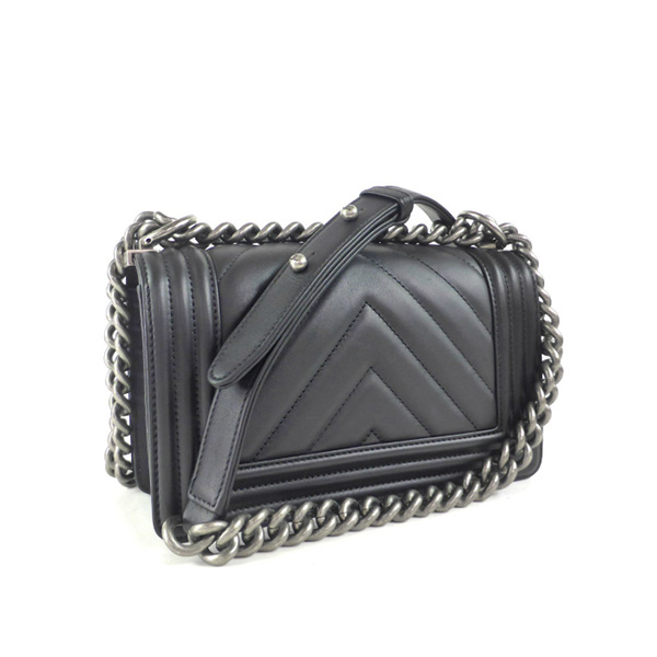 シャネルコピー （CHANEL） ラムスキン マトラッセ Vステッチ ボーイシャネル チェーンショルダー スモール ハンド バッグ A67085 - 商品画像 3