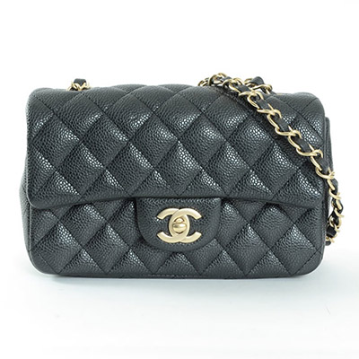ブランドコピーCHANEL シャネル ミニマトラッセ チェーンショルダーバッグ キャビアスキン ダークグレー/ゴールド金具 A69900 - 商品画像 5
