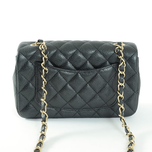 ブランドコピーCHANEL シャネル ミニマトラッセ チェーンショルダーバッグ キャビアスキン ダークグレー/ゴールド金具 A69900 - 商品画像 6