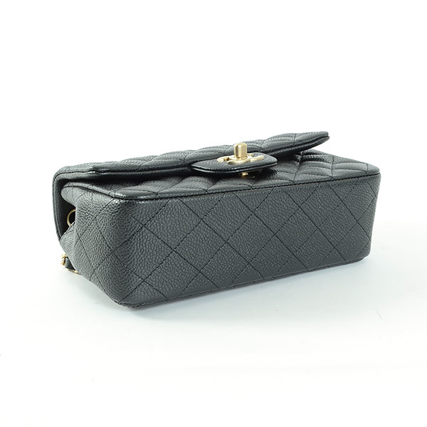 ブランドコピーCHANEL シャネル ミニマトラッセ チェーンショルダーバッグ キャビアスキン ダークグレー/ゴールド金具 A69900 - 商品画像 4