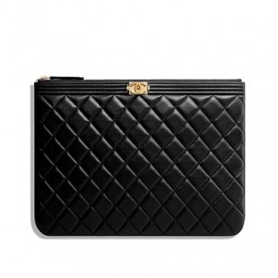 シャネルバッグスーパーコピー BOY CHANELポーチ ブラック A84406 Y07659 94305 - 商品画像 2