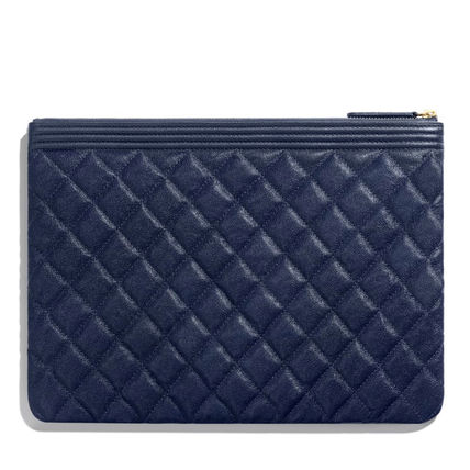 シャネルスーパーコピー BOY CHANELポーチ ブルー A84406 Y83621 5B658 - 商品画像 6