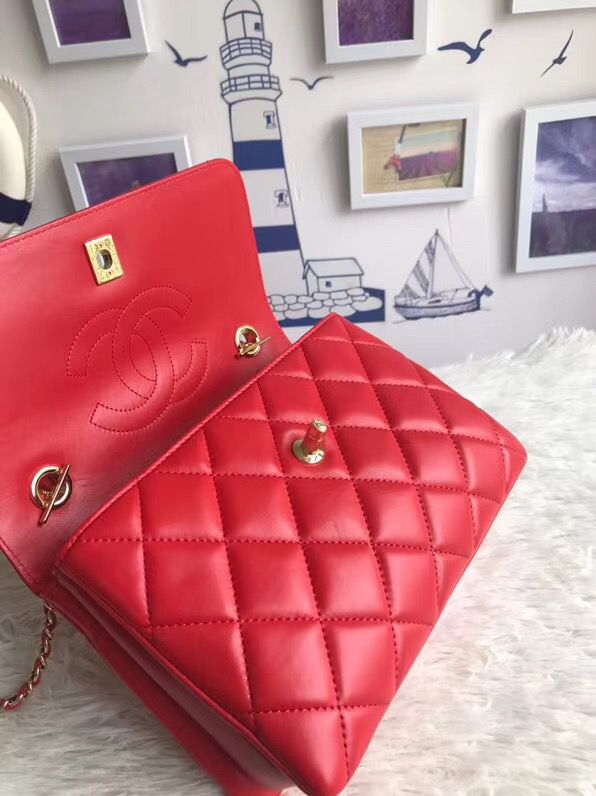 シャネル CHANEL ラムスキン◇スモールトップハンドルフラップバッグ A92236 Y60767 N0896 - 商品画像 4