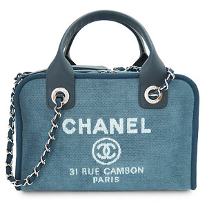シャネルスーパーコピー ハンドバッグ CHANEL チェーンショルダーバッグ/ボウリングバッグ ドーヴィル ココマーク デニム ライトネイビー A92749 Y10472 BLUE - 商品画像 4