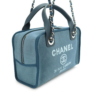 シャネルスーパーコピー ハンドバッグ CHANEL チェーンショルダーバッグ/ボウリングバッグ ドーヴィル ココマーク デニム ライトネイビー A92749 Y10472 BLUE - 商品画像 8