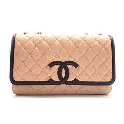 CHANELスーパーコピー シャネル ココマークマトラッセ チェーンショルダーバッグ A93340 キャビアスキン ベージュ×ブラック - 商品画像 7