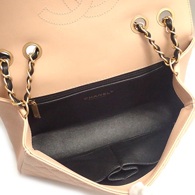 CHANELスーパーコピー シャネル ココマークマトラッセ チェーンショルダーバッグ A93340 キャビアスキン ベージュ×ブラック - 商品画像 3