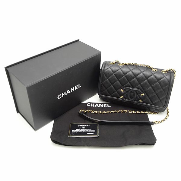 シャネルコピー CHANEL A93340 CCフィリグリー スモール チェーンショルダーバッグ キャビアスキン 黒 ブラック - 商品画像 3