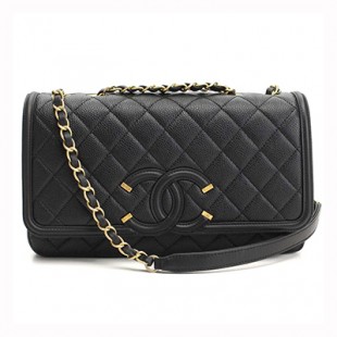 シャネルスーパーコピー (CHANEL) チェーンショルダーフラッバッグブラック レディース A93341 - 商品画像 2