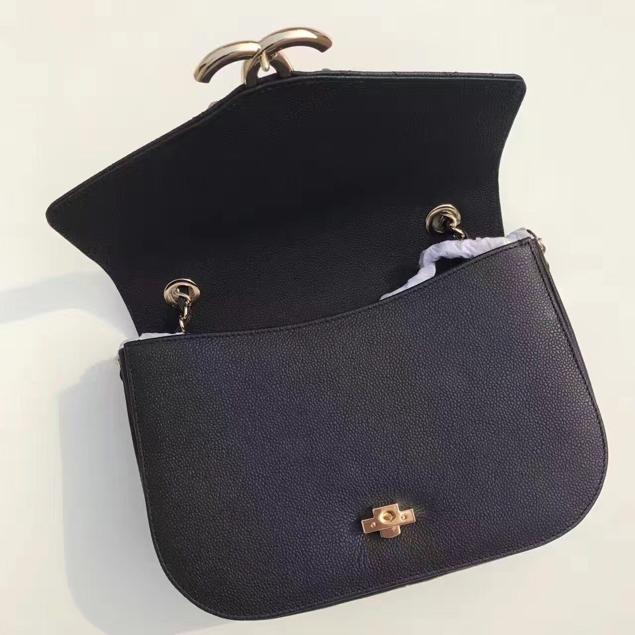 ブランドコピーシャネル chanel ハンドバッグ グレインド カーフスキン ブラック A93659 Y61153 C0201 - 商品画像 6