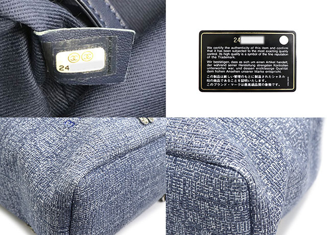 CHANELバックパックコピー (シャネル) ドーヴィル ココマーク ブルー系×シルバー金具 ツイード レザー A93787 レディース - 商品画像 7
