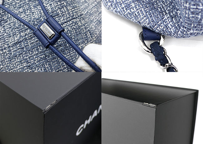 CHANELバックパックコピー (シャネル) ドーヴィル ココマーク ブルー系×シルバー金具 ツイード レザー A93787 レディース - 商品画像 3