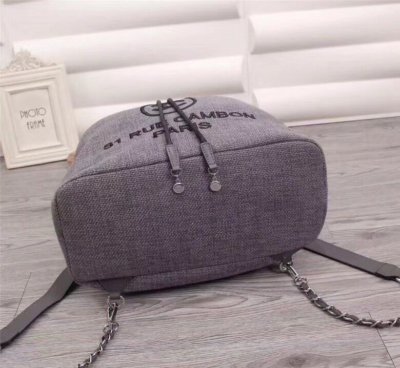 CHANELスーパーコピー シャネル ドーヴィル バックパック リュックサック チャコールグレーX黒 キャンバスXスパンコール A93787 - 商品画像 6