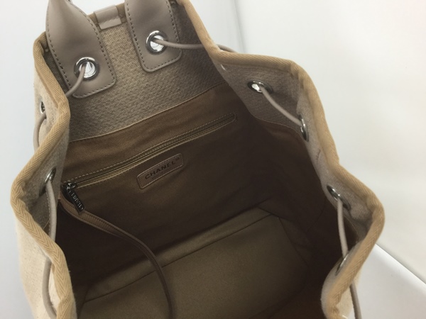 CHANELスーパーコピー シャネル ドーヴィル A93787 キャンパス×レザー ベージュ リュック バックパック ベージュ - 商品画像 6