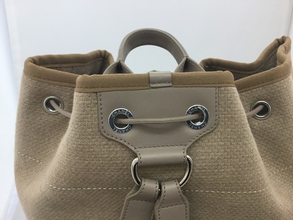 CHANELスーパーコピー シャネル ドーヴィル A93787 キャンパス×レザー ベージュ リュック バックパック ベージュ - 商品画像 3