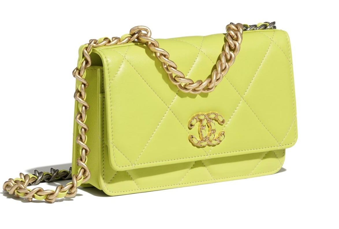 シャネルコピー CHANEL19 チェーンウォレット ショルダーバッグ ネオンイエロー AP0957 B05659 NC396 - 商品画像 3