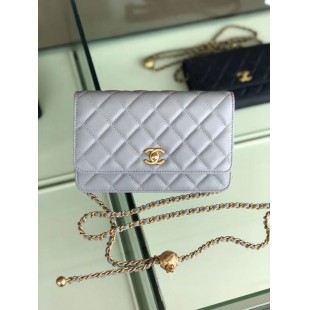 シャネル CHANEL ラムスキン チェーンウォレット グレー AP1450 B02991 94302 - 商品画像 2