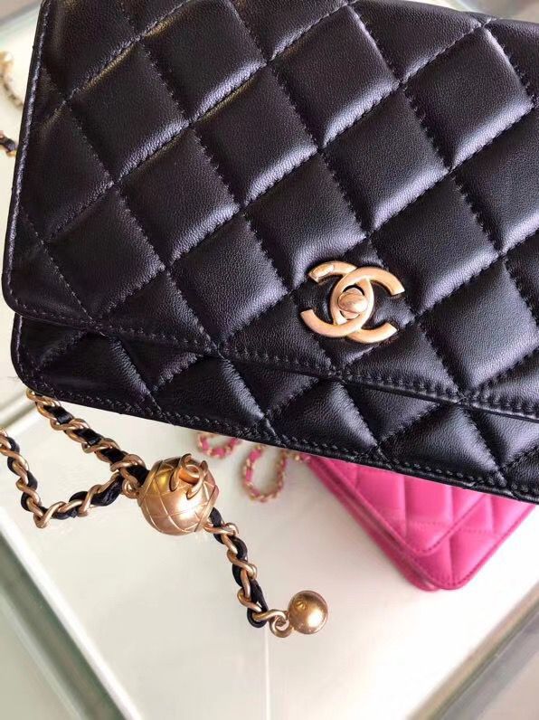 シャネル CHANEL ラムスキン チェーンウォレット ブラック AP1450 B02991 94305 - 商品画像 7