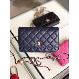 シャネル CHANEL ラムスキン チェーンウォレット カレッジネイビー AP1450 B02991 94306 - 商品画像 2