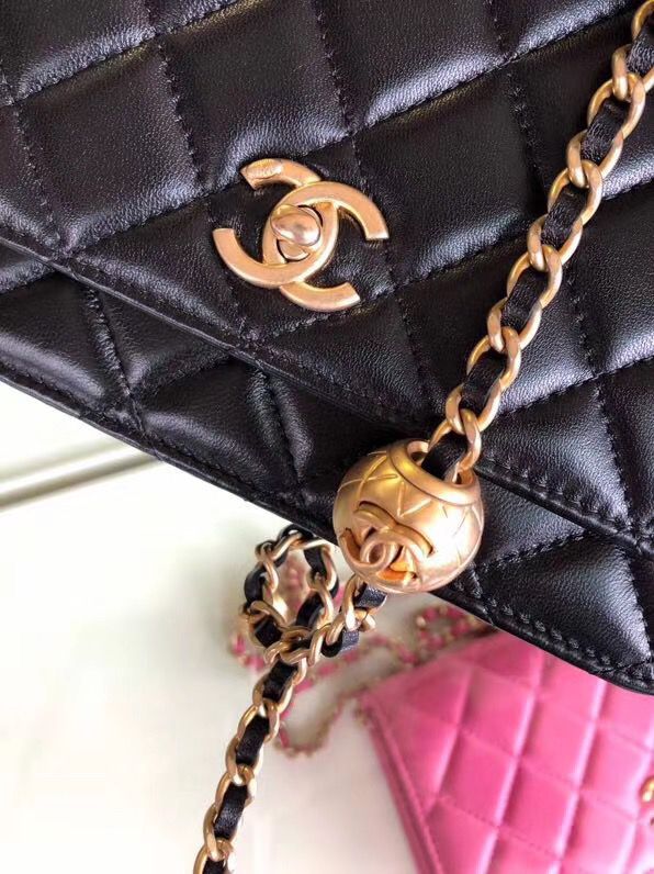シャネル CHANEL ラムスキン チェーンウォレット ブラック AP1450 B02991 94305 - 商品画像 9