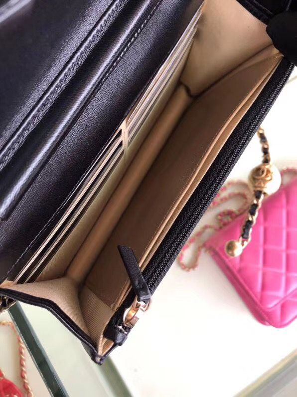 シャネル CHANEL ラムスキン チェーンウォレット ブラック AP1450 B02991 94305 - 商品画像 5