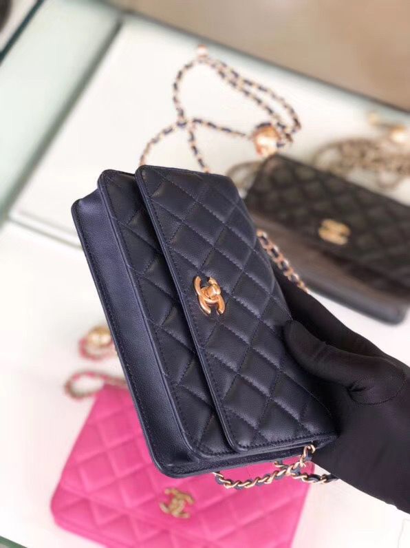 シャネル CHANEL ラムスキン チェーンウォレット カレッジネイビー AP1450 B02991 94306 - 商品画像 6