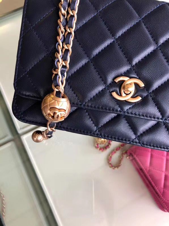 シャネル CHANEL ラムスキン チェーンウォレット カレッジネイビー AP1450 B02991 94306 - 商品画像 7