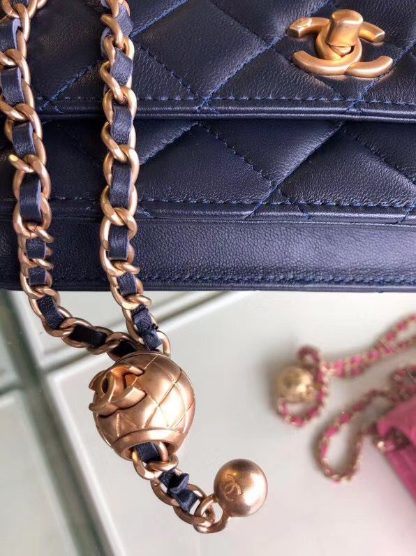 シャネル CHANEL ラムスキン チェーンウォレット カレッジネイビー AP1450 B02991 94306 - 商品画像 3