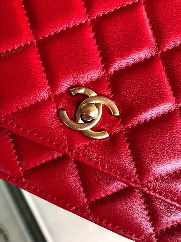 シャネル CHANEL ラムスキン チェーンウォレット 赤 AP1450 B02991 94308 - 商品画像 1