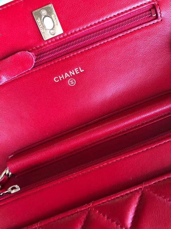 シャネル CHANEL ラムスキン チェーンウォレット 赤 AP1450 B02991 94308 - 商品画像 9
