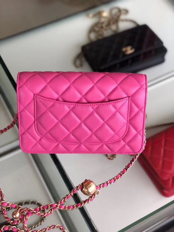 シャネル CHANEL ラムスキン チェーンウォレット ローズレッド AP1450 B02991 94309 - 商品画像 4