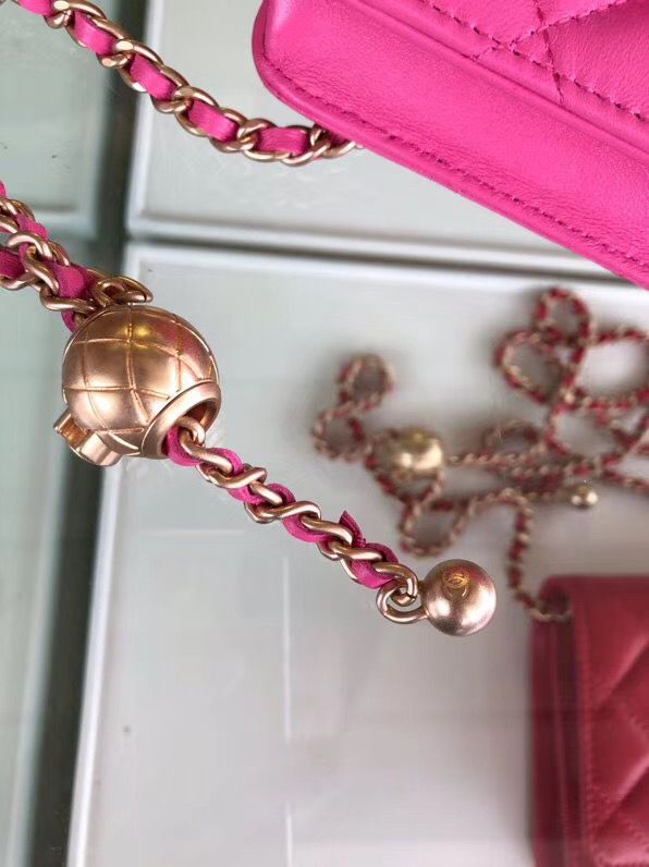 シャネル CHANEL ラムスキン チェーンウォレット ローズレッド AP1450 B02991 94309 - 商品画像 5