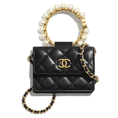 シャネル CHANEL チェーン クラッチ ラムスキンパール ブラック AP2274 B05945 94305 - 商品画像 4