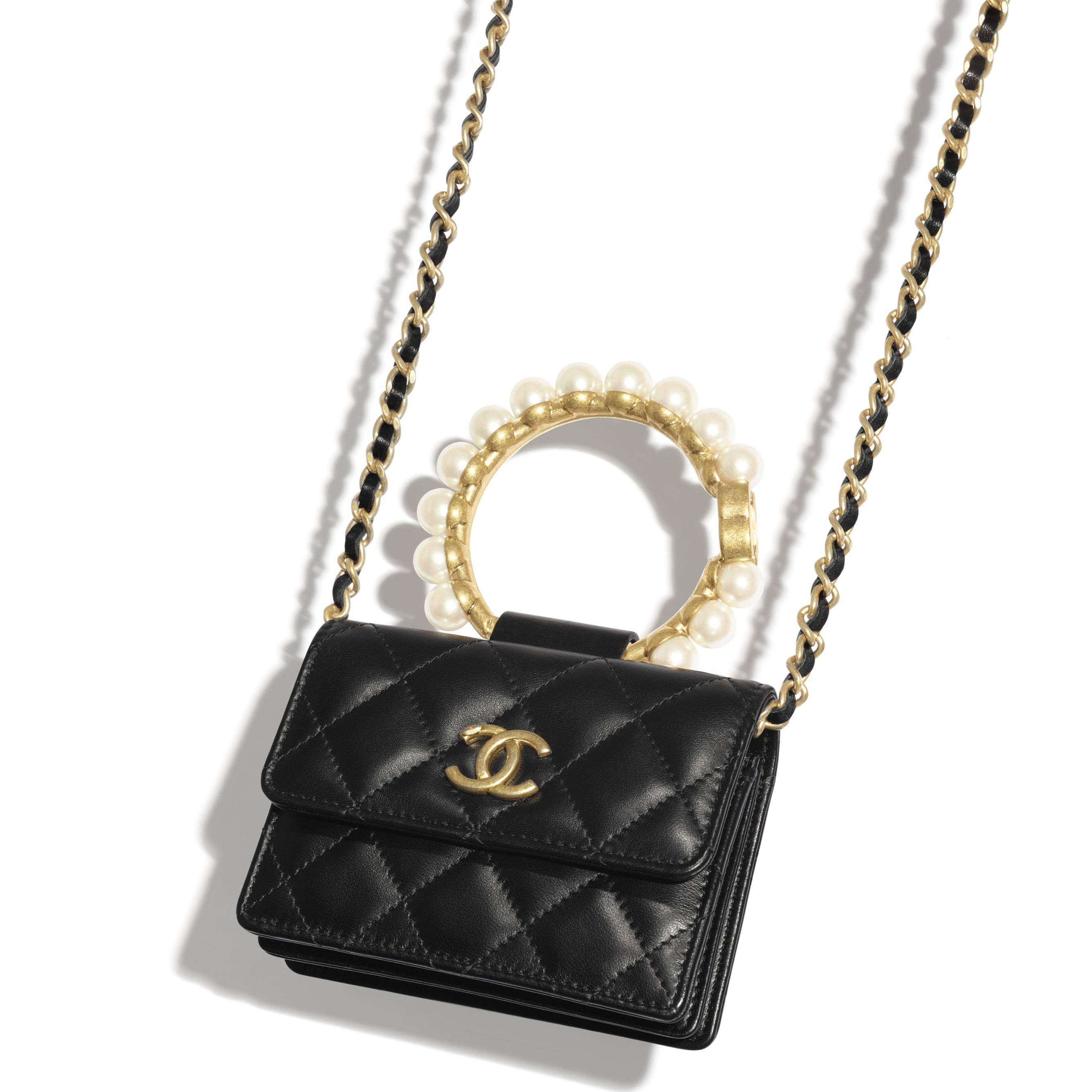 シャネル CHANEL チェーン クラッチ ラムスキンパール ブラック AP2274 B05945 94305 - 商品画像 3