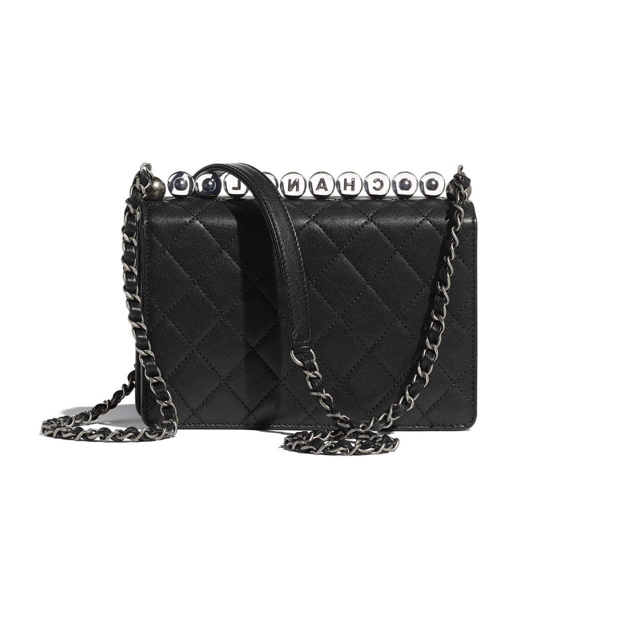 シャネル CHANEL フラップ バッグ ゴートスキン ビーズ ショルダーバッグ CC パール ラムAS0585 B02884 94305 - 商品画像 6