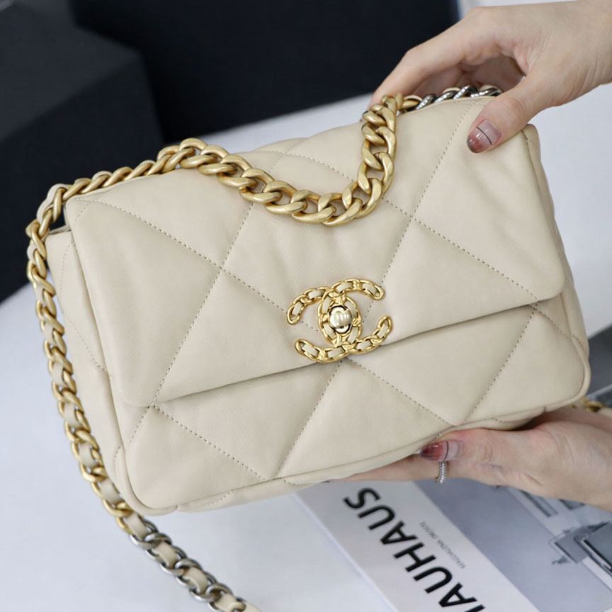 シャネルスーパーコピー chanel 19 フラップバッグ AS1160 AS1161 ベージュ - 商品画像 7