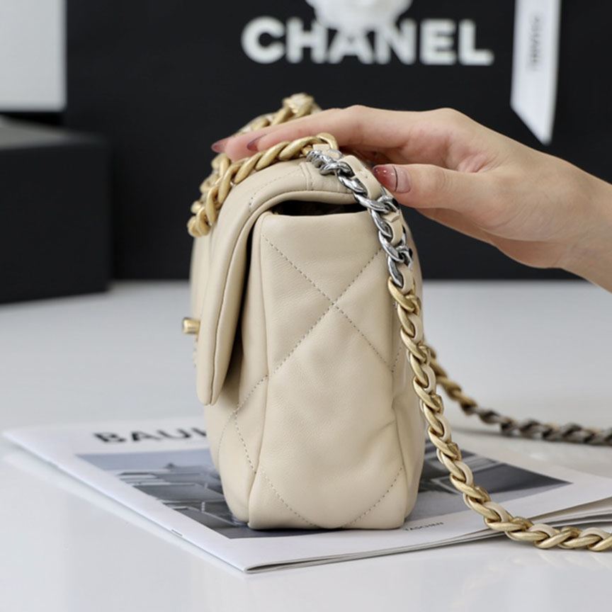 シャネルスーパーコピー chanel 19 フラップバッグ AS1160 AS1161 ベージュ - 商品画像 3