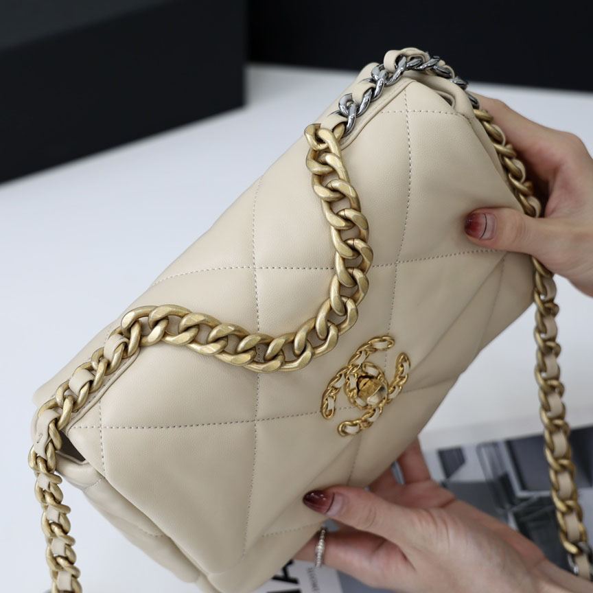 シャネルスーパーコピー chanel 19 フラップバッグ AS1160 AS1161 ベージュ - 商品画像 9