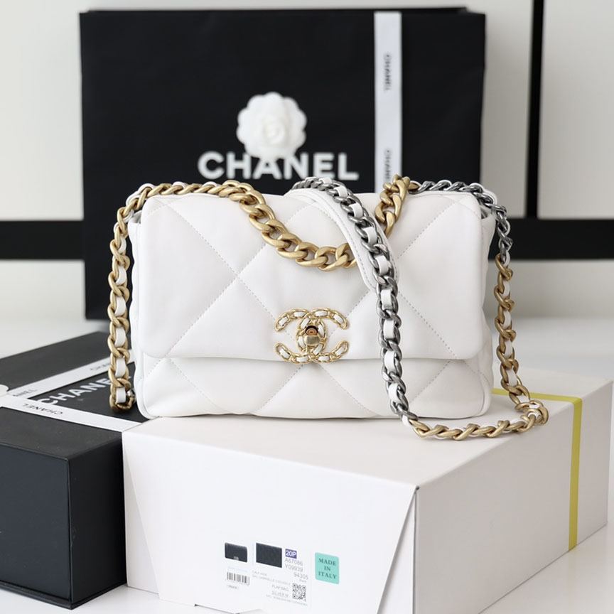 シャネルスーパーコピー chanel 19 フラップバッグ AS1160 AS1161 ホワイト - 商品画像 8
