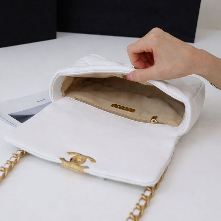 シャネルスーパーコピー chanel 19 フラップバッグ AS1160 AS1161 ホワイト - 商品画像 9