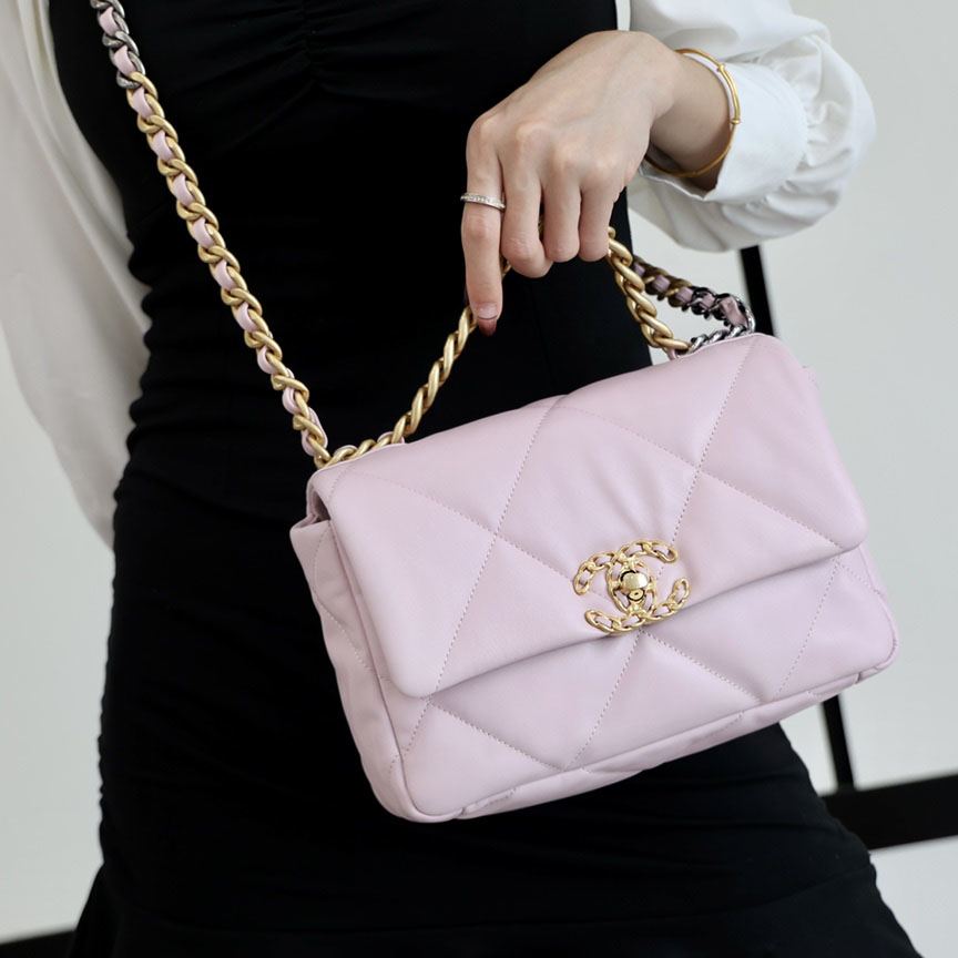 シャネル スーパーコピー chanel 19 フラップバッグ AS1160 AS1161 ピンク - 商品画像 4