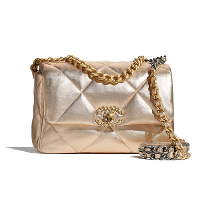 CHANELコピー シャネル19 ハンドバッグ シンプル ゴールド 金 AS1160 B05457 NC293 - 商品画像 4
