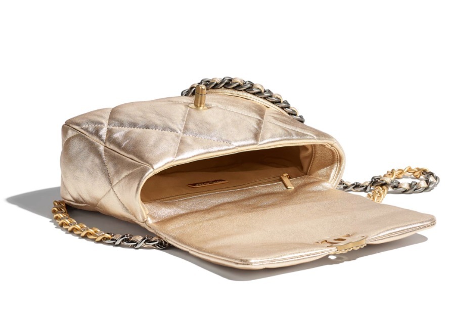 CHANELコピー シャネル19 ハンドバッグ シンプル ゴールド 金 AS1160 B05457 NC293 - 商品画像 5