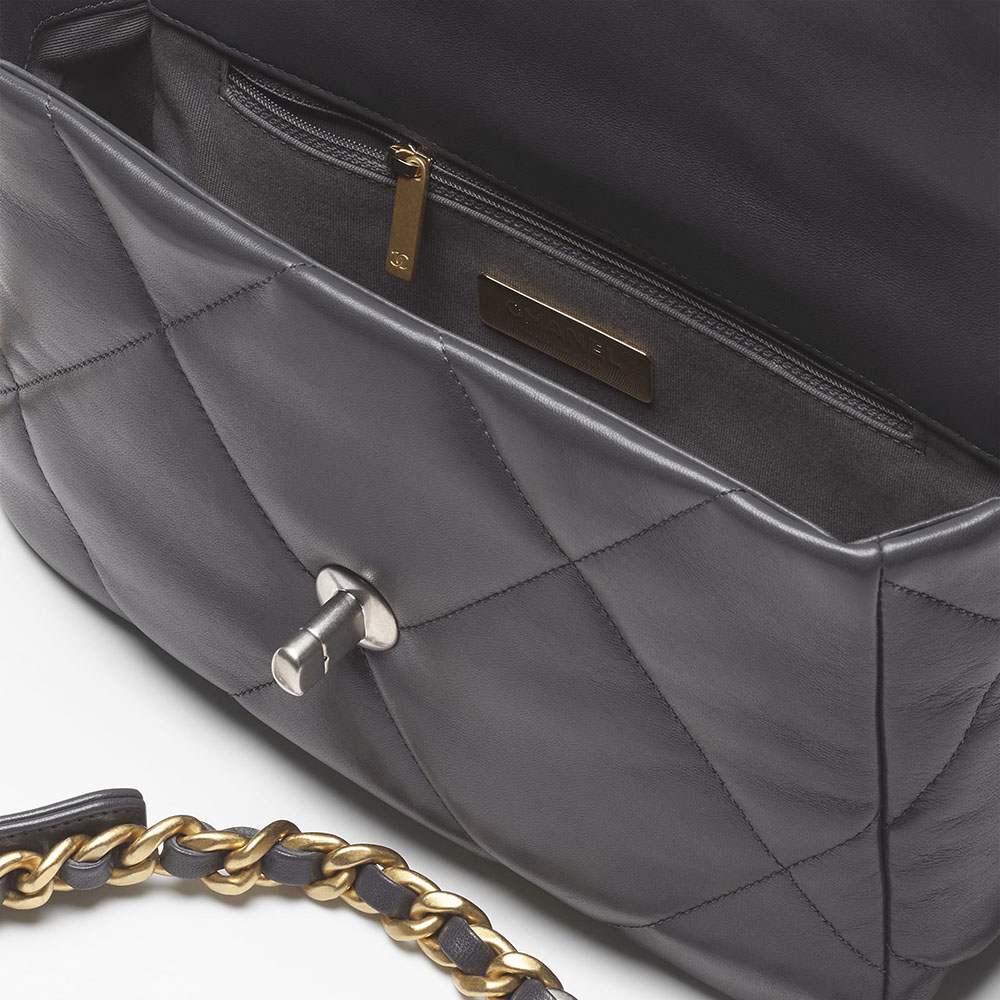 スーパーコピーシャネル CHANEL 19 ハンドバッグ グレー AS1160 B07327 NR653 - 商品画像 6