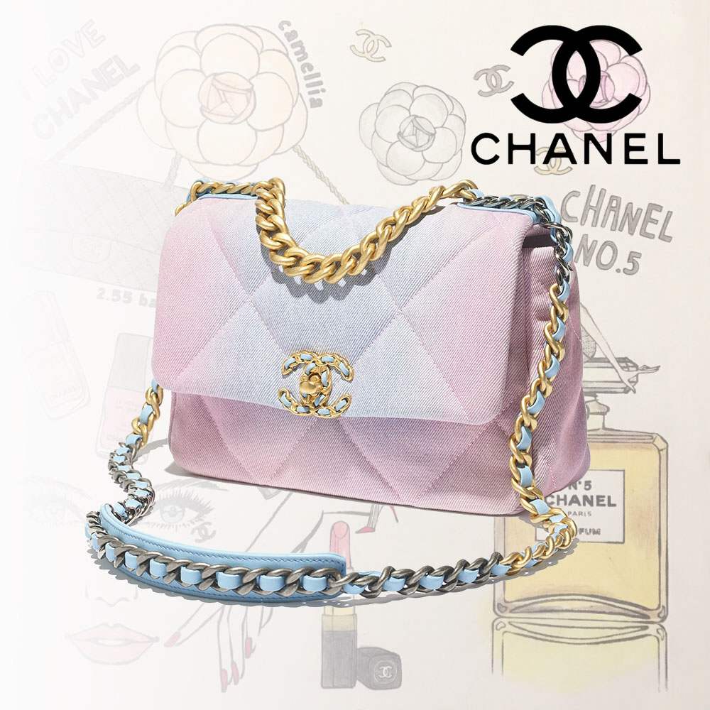 シャネル スーパーコピー CHANEL 19 ハンドバッグ ブルー & ピンク AS1160 B15082 NT299 - 商品画像 8